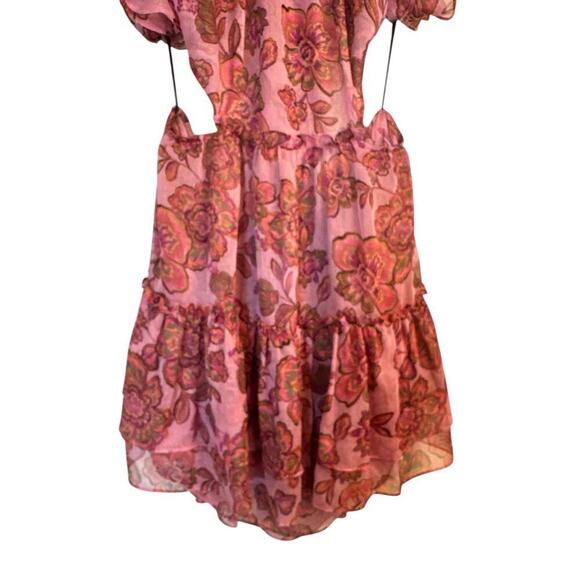 MISA Los Angeles Women's Flirty Floral Cutout Shahdi Mini Dress Size XL Pink NWT - Picture 5 of 10